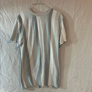 San Francisco Work Shirts Striped Blue and White Men's Shirt Size Large